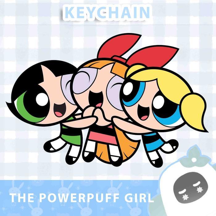 Ganci / Gantungan Kunci Akrilik THE POWERPUFF GIRL - 3 GIRLS