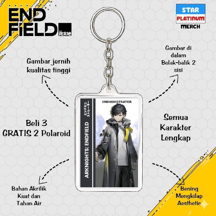 Gantungan Kunci Arknights Endfield - Keychain Arknights Endfield - Ganci Anime Game - Gantungan Kunc