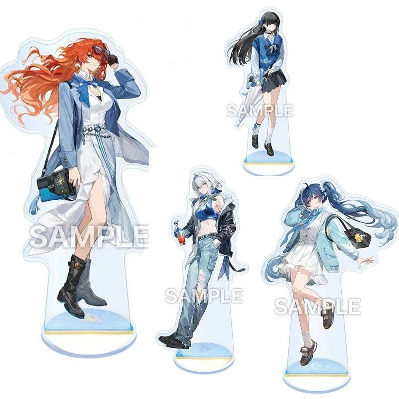 Fresh Blue Game Wuthering Waves Character Acrylic Plaque Desktop Ornament Augusta‌ GALBRENA Iuno