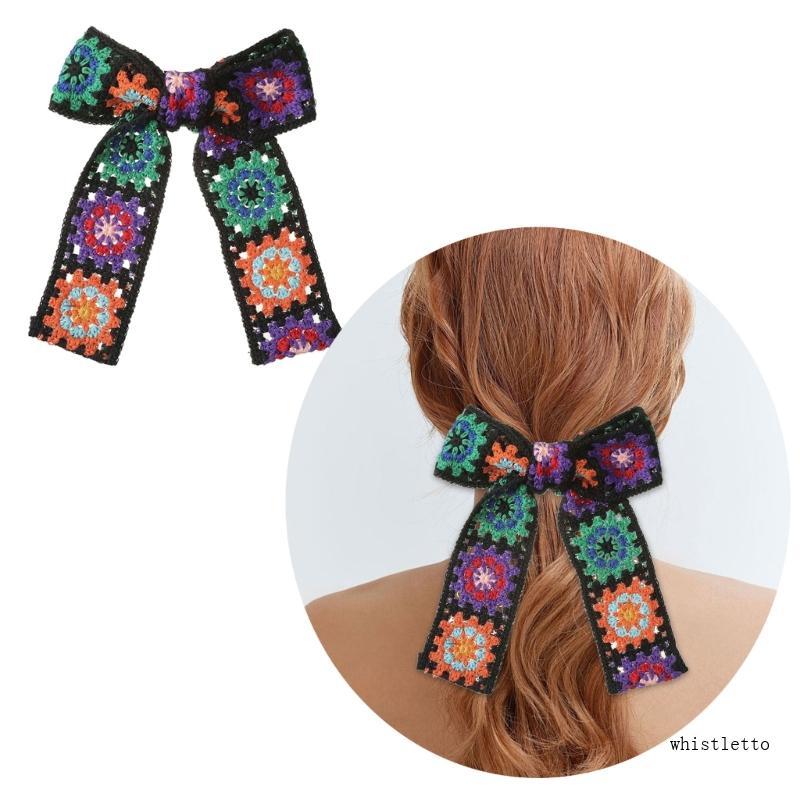 Whi Barrette Haipin Nơ Thanh Lịch Bên Kẹp Tóc Giáng Sinh Barrette