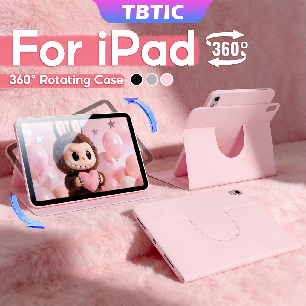TTBTIC Cho iPad 720° Ốp Xoay 11th A16 2025 Thế Hệ 10 10.9 Không Có Hộp Đựng Bút Chì A3354 A3355 A335