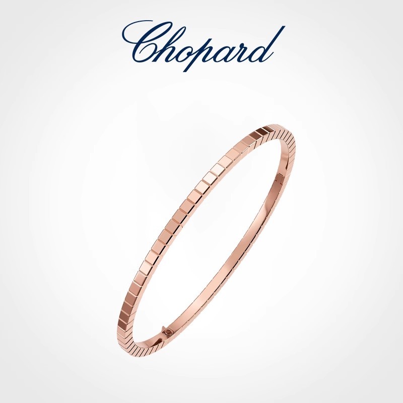 Vòng tay hẹp Chopard Ice Cube nhỏ 18K vàng hồng - Quà tặng sang trọng