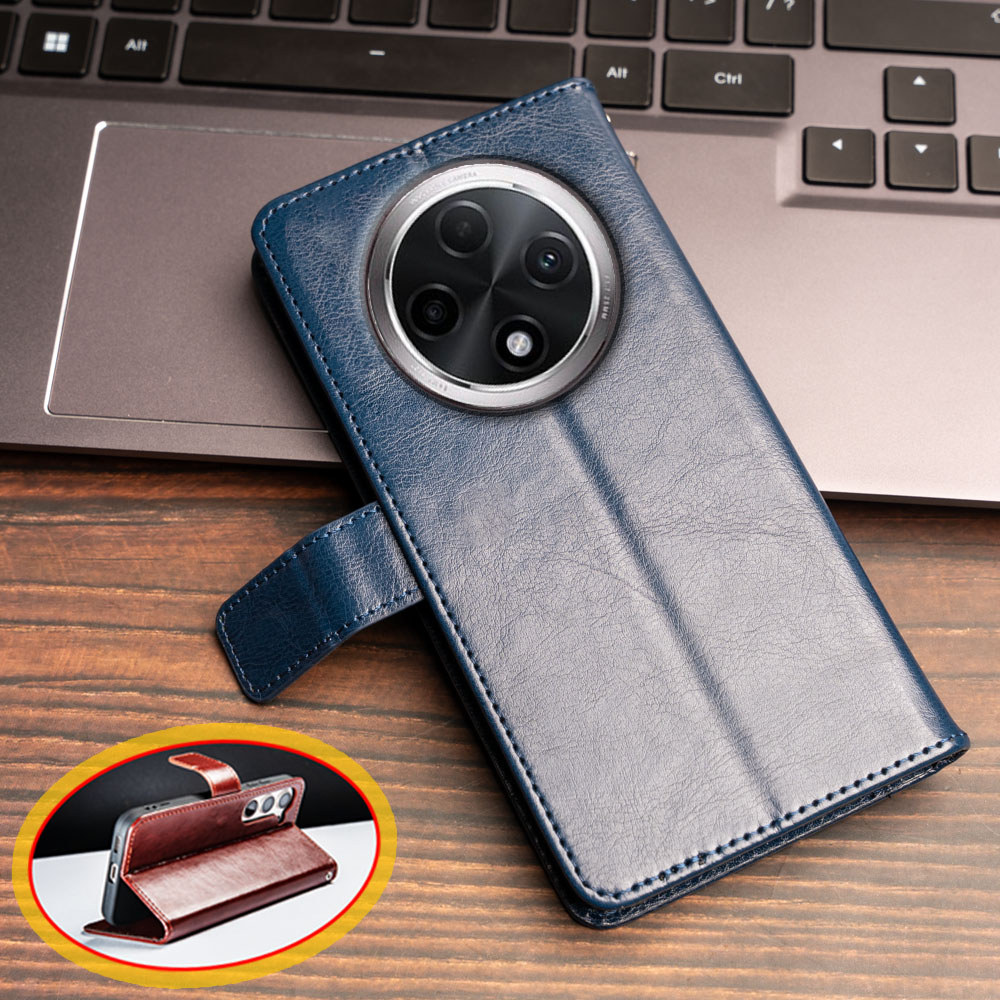 Ví Lật Da Ốp Lưng Điện Thoại Oppo A3 Pro 5G CN F27 Pro + PJY110 Chân Đế Hộp Đựng Thẻ TPU Chống Sốc V