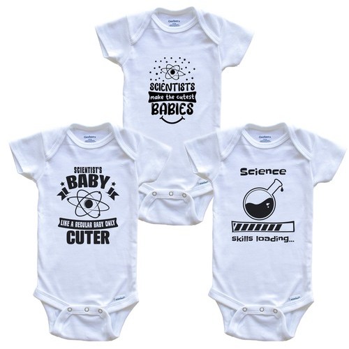 Bộ đồ liền thân trẻ em dễ thương khoa học ngộ nghĩnh (Bộ 3 món) BE20