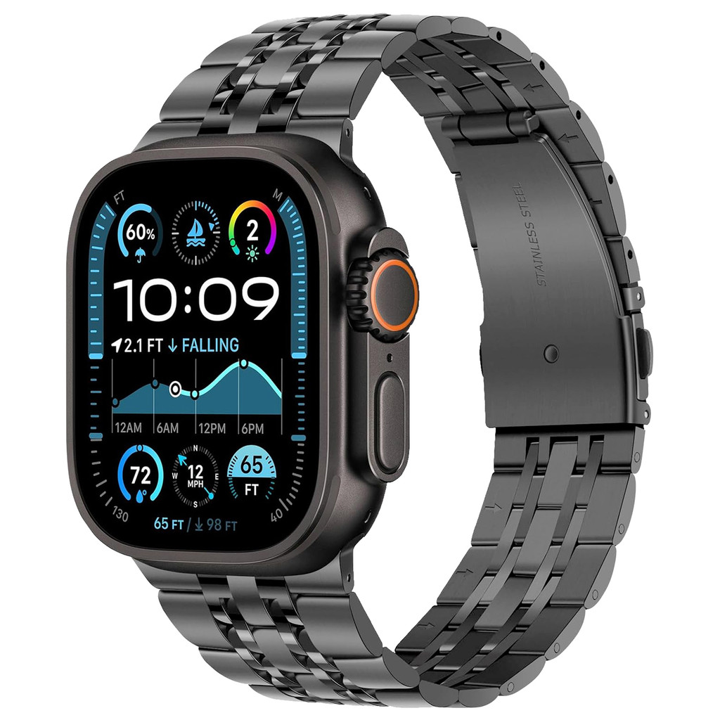 Phong Cách Kinh Doanh Dây Thép Không Gỉ Cho Apple Watch S11 S10 S9 S8 Dây Đeo Kim Loại Sang Trọng Ch