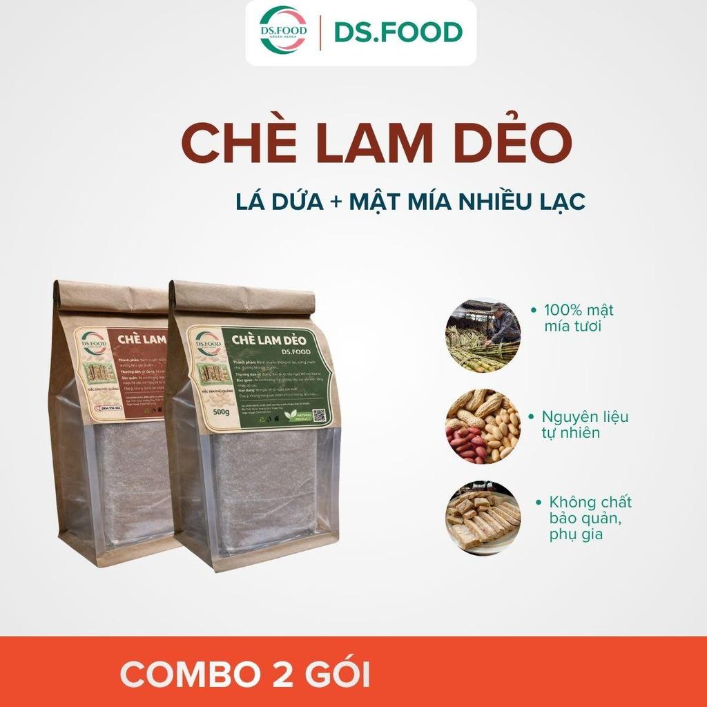 COMBO 2 gói loại 500g Chè lam dẻo Phủ quảng DS.FOOD, chè lam nguyên vị,chè lam lá dứa thơm ngon dẻo 