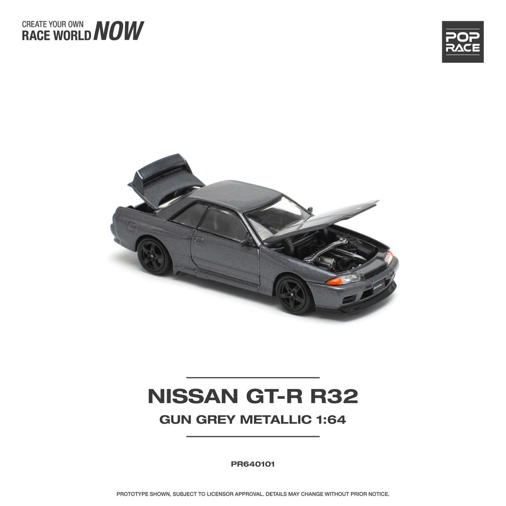 MÔ HÌNH XE PopRace Diecast #PR640101 Nissan GTR R32
