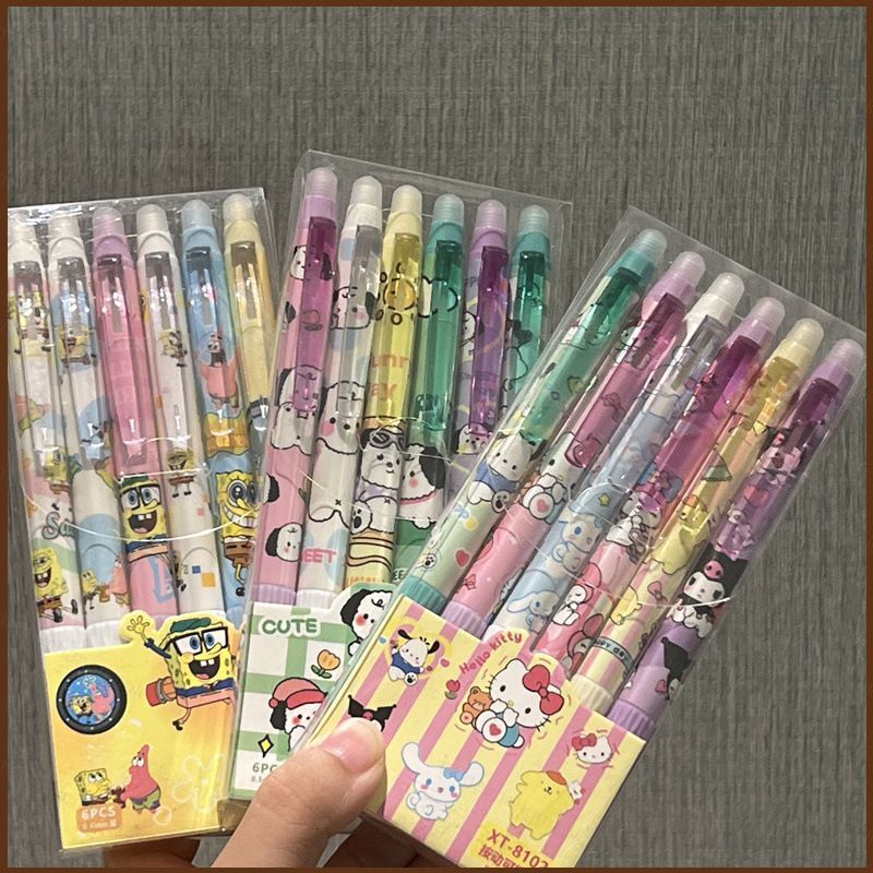 MG1 Sanrio Genshin Impact blue Click bi bút xóa được bút spacemanst SpongeBob ST bút gel văn phòng p