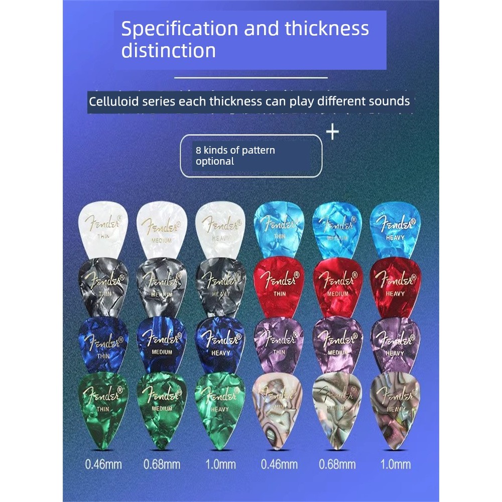 Fender Acoustic Quick Play Đàn Guitar Celluloid chống trượt