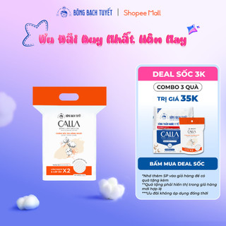   MỚI - TÚI ZIP  Bông tẩy trang làm sạch da Bông Bạch Tuyết Calla tròn 3D 200 miếng gói 