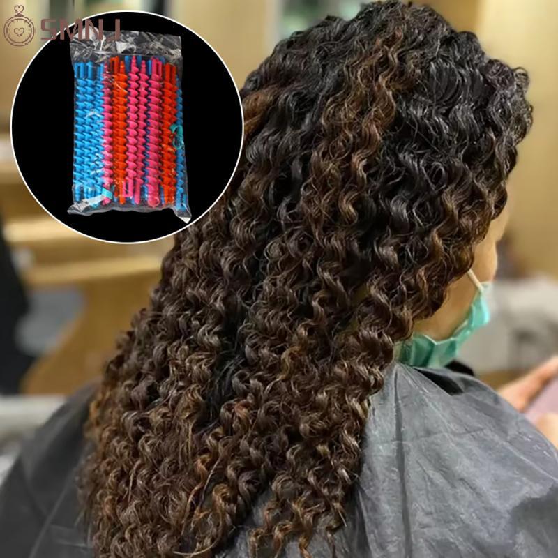 SMNJ Nhựa Xoắn Ốc Perm Stick Heatless Hair Curler Nữ Xoăn Hair Rollers Heatless Curls Cold Perm Bar 