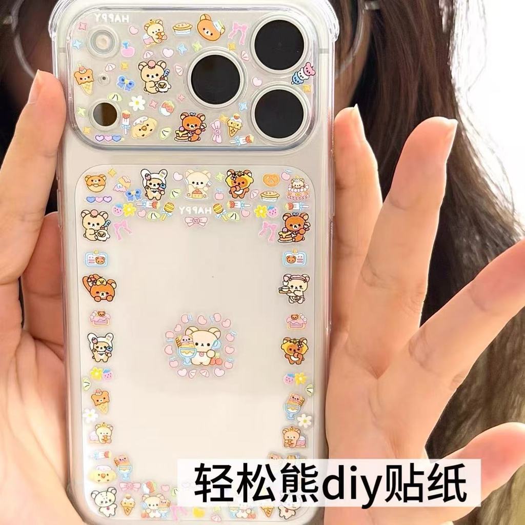 Rilakkuma Miếng Dán iphone17 Ống Kính Miếng Dán poket3 Power Bank Làm Móng Tay Miếng Dán Nổi Ba Chiề
