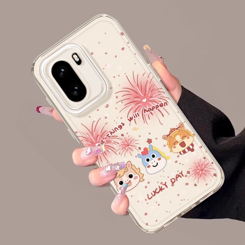 Pháo Hoa Pony Thích Hợp OnePlus ace6 Vỏ Điện Thoại Phong Cách Mới 1Plus ace5 Phiên Bản Đua Trong Suố