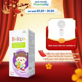  Siro Biolizin bổ sung kẽm tăng cường sức đề kháng cho trẻ  Chai 50ml  