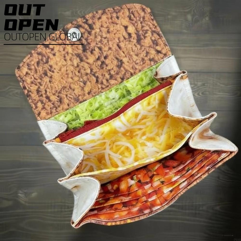 Ví Burrito NGOÀI TRỜI, Kẹp tiền xu Burrito nhiều ngăn, Quà tặng có thể gập lại bằng khe cắm thẻ Ví đ