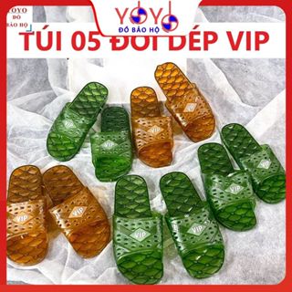   SỈ 05 ĐÔI  Combo 05 đôi dép vip đi trong nhà nam nữ dép nhựa dép lê dép đi văn phòng - YOYO 