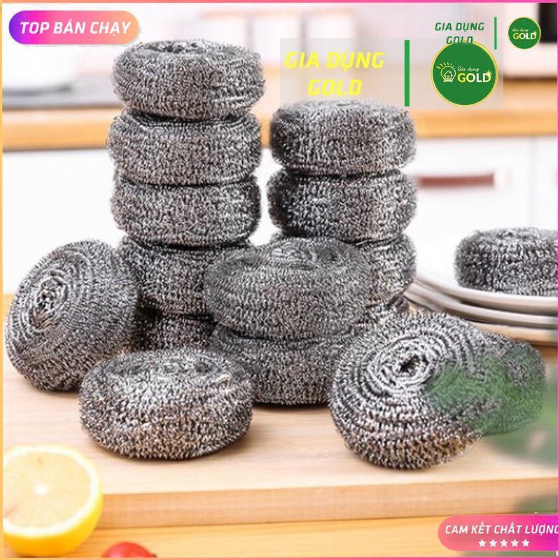 Bùi nhùi inox Cọ xoong nồi bằng thép không rỉ - Bùi nhùi inox  đánh xoong siêu bền vệ sinh sạch sẽ