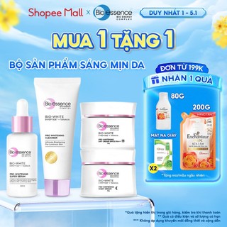  Bộ Bio-essence White - Sáng mịn Whitening: Kem ngày đêm 50g Tinh chất 30ml Sữa rửa mặt 100g Kem chống nắng 40ml 