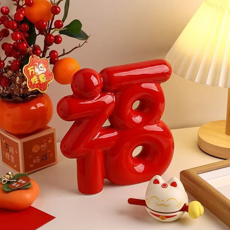 đồ trang trí chữ phúc gốm sứ trang trí phòng trang trí phòng ngủ đồ trang trí bàn làm việc trang trí