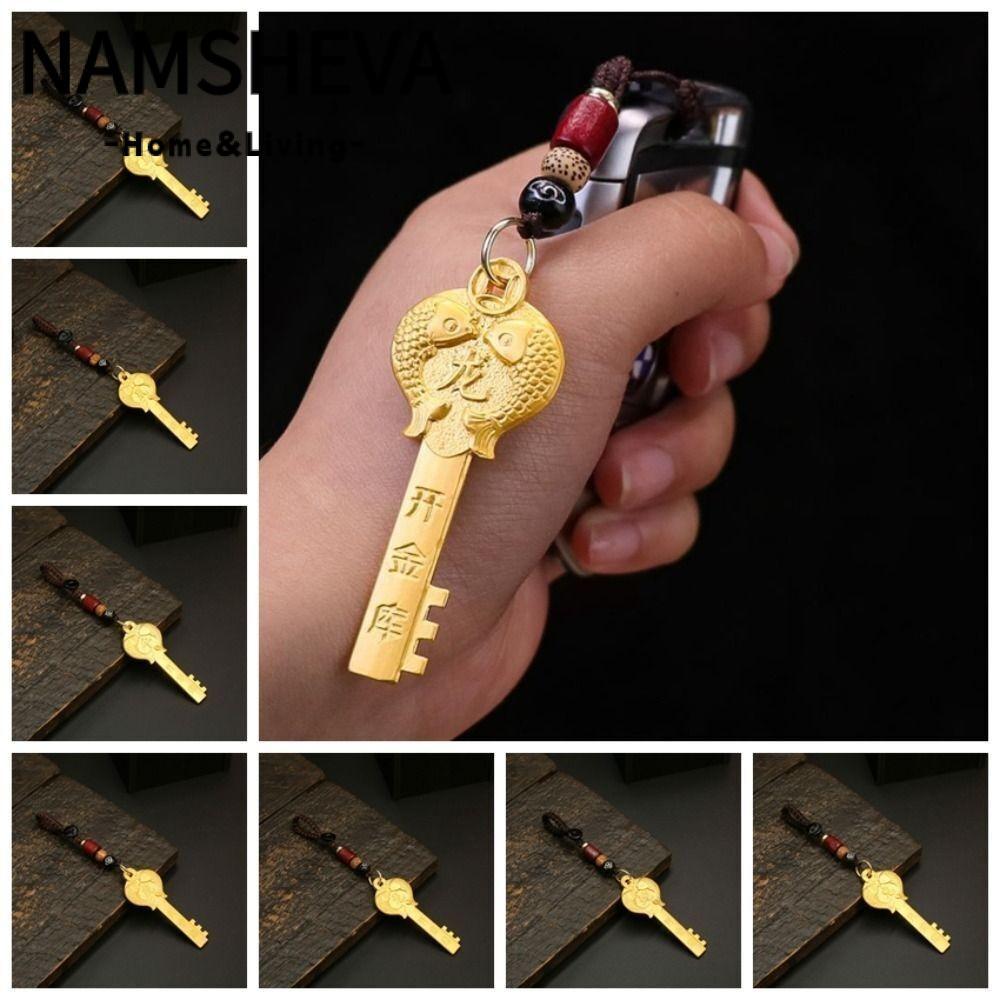NAMSHEVA Vòng chìa khóa ô tô cung hoàng đạo Trung Quốc, Mặt dây chuyền ô tô đa chức năng Móc khóa bằ