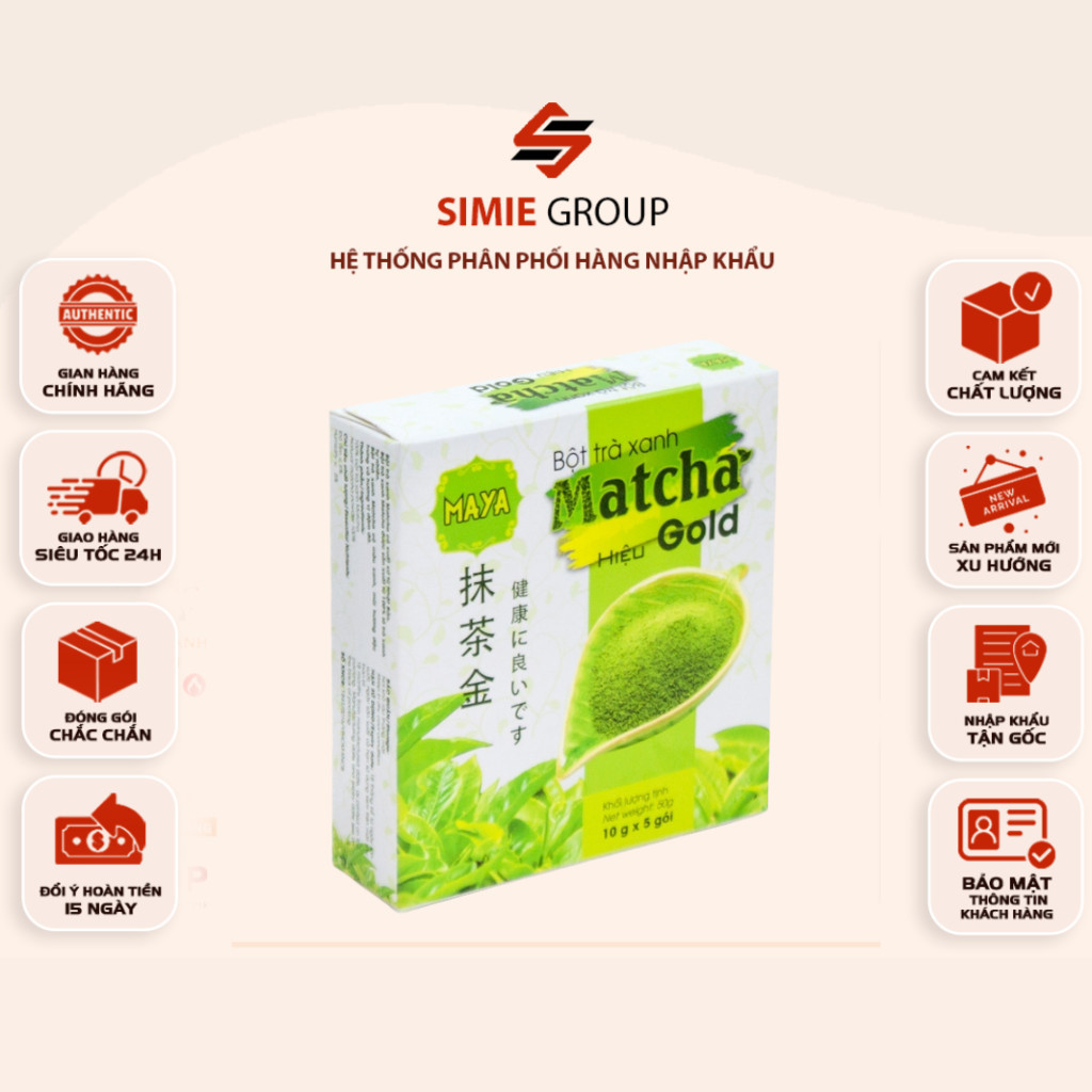 Bột Trà Xanh Matcha Gold 50g – Matcha Nguyên Chất, Mịn Thơm