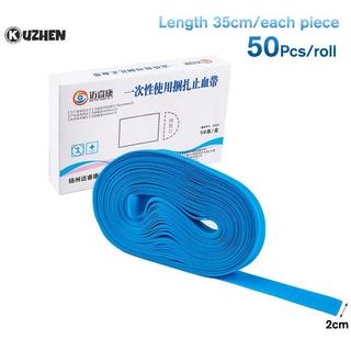 KUZHEN 50 Chiếc Pre Cut Eastic Dùng Một Lần Tourniquet Sơ Cứu Cao Su Y Tế Tourniquet HOT