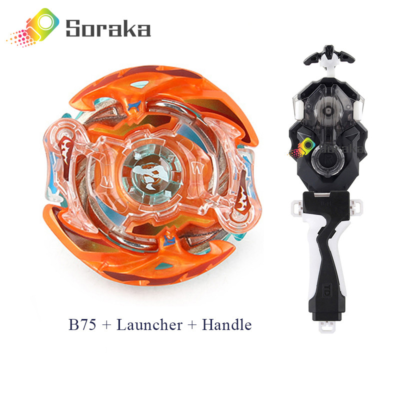 Soraka Spinning Tops Bey Burst Starter Set B-75 Blaze Ragnaruk Trong Tay Cầm Phóng Cho Bé Trai