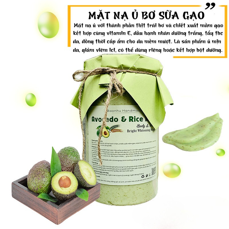 1Kg mặt nạ ủ bơ sữa gạo tẩy tbc sạch sáng da - Nở🍀 Cosmetic 1992