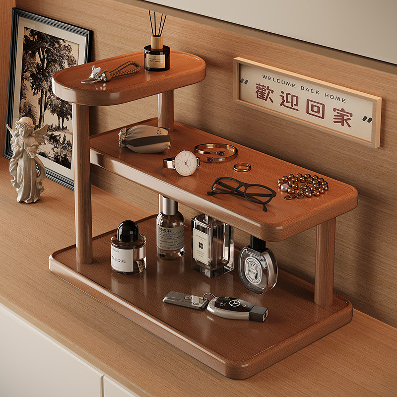 Kệ Gỗ 3 Tầng Trang Trí Bàn Trang Điểm Pami Home, Kệ Đựng Mỹ Phẩm, Nước Hoa Phong Cách Nhật Bản