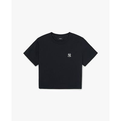 MLB - Áo croptop nữ cổ tròn tay ngắn Basic_3FTSB1263-50BKS