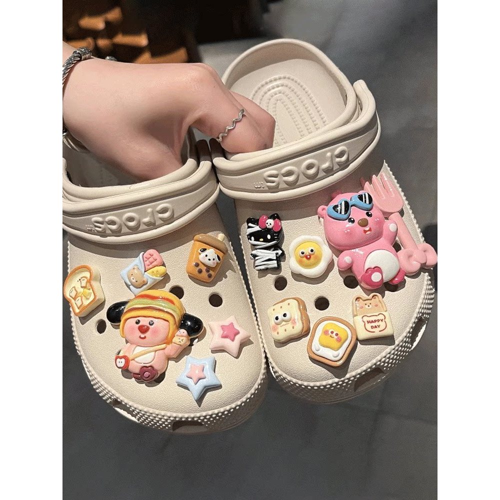 Thích Hợp Cho loppy Ruby Lỗ Giày Phụ Kiện diy Kẹo Đồ Chơi Khóa Giày Crocs Crocs Lỗ Giày Phụ Kiện Già