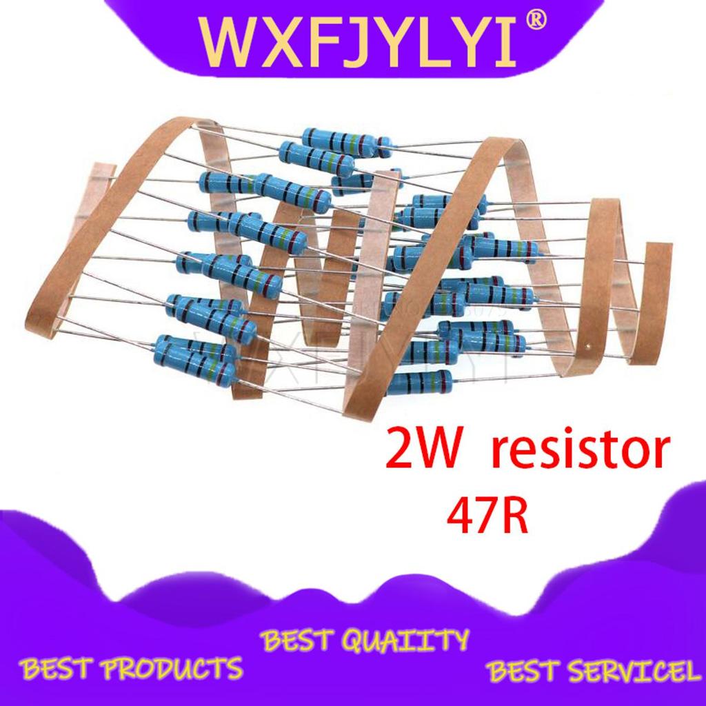 20 chiếc 47 ohm 2W 47R Điện trở màng kim loại