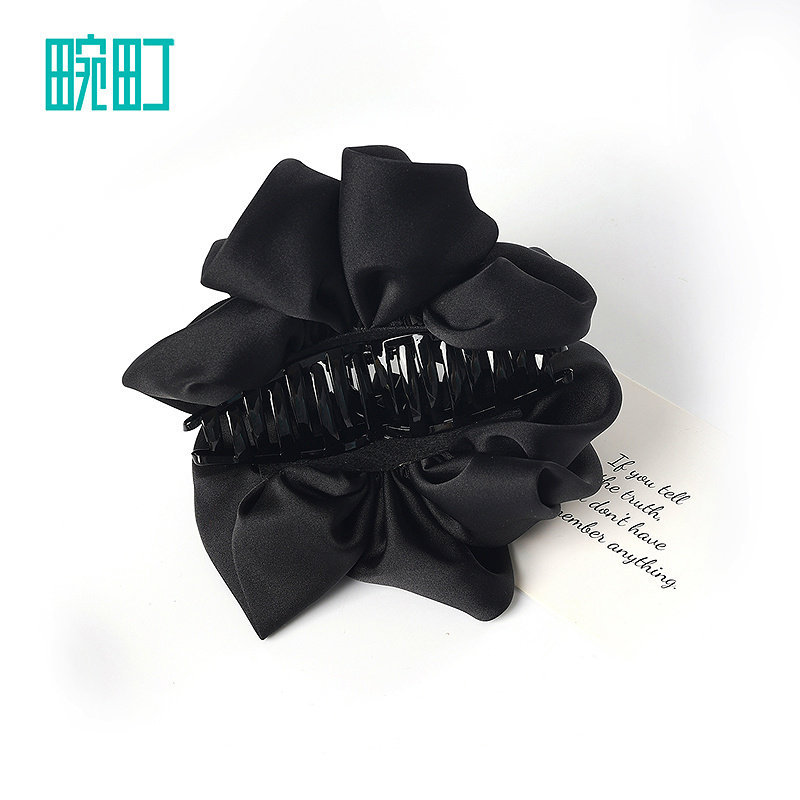 kẹp càng cua 5 răng kẹp càng cua dài Kẹp tóc Hamachi Satin với họa tiết ba chiều cá mập, phụ kiện tó