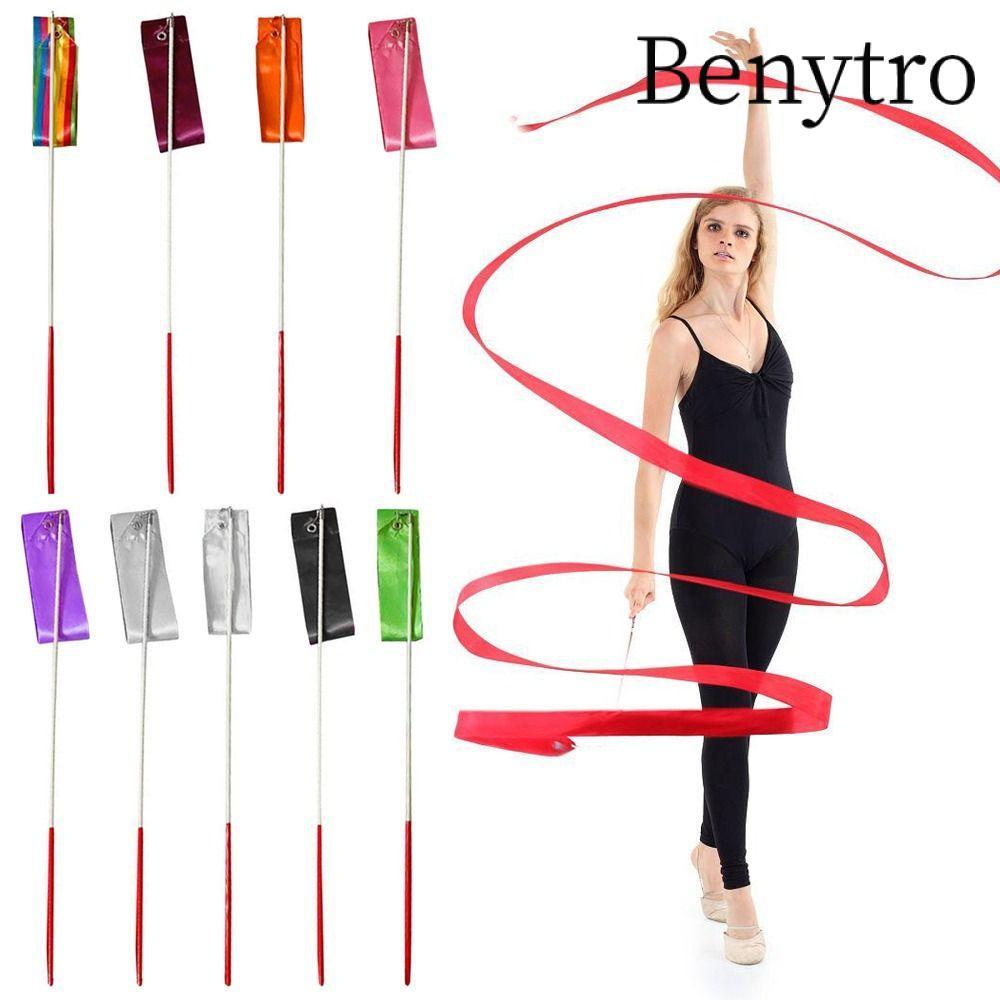 BENYTRO Dance Ribbon 4 mét Streamer Twirling Rod Đồ chơi trẻ em Nhảy múa