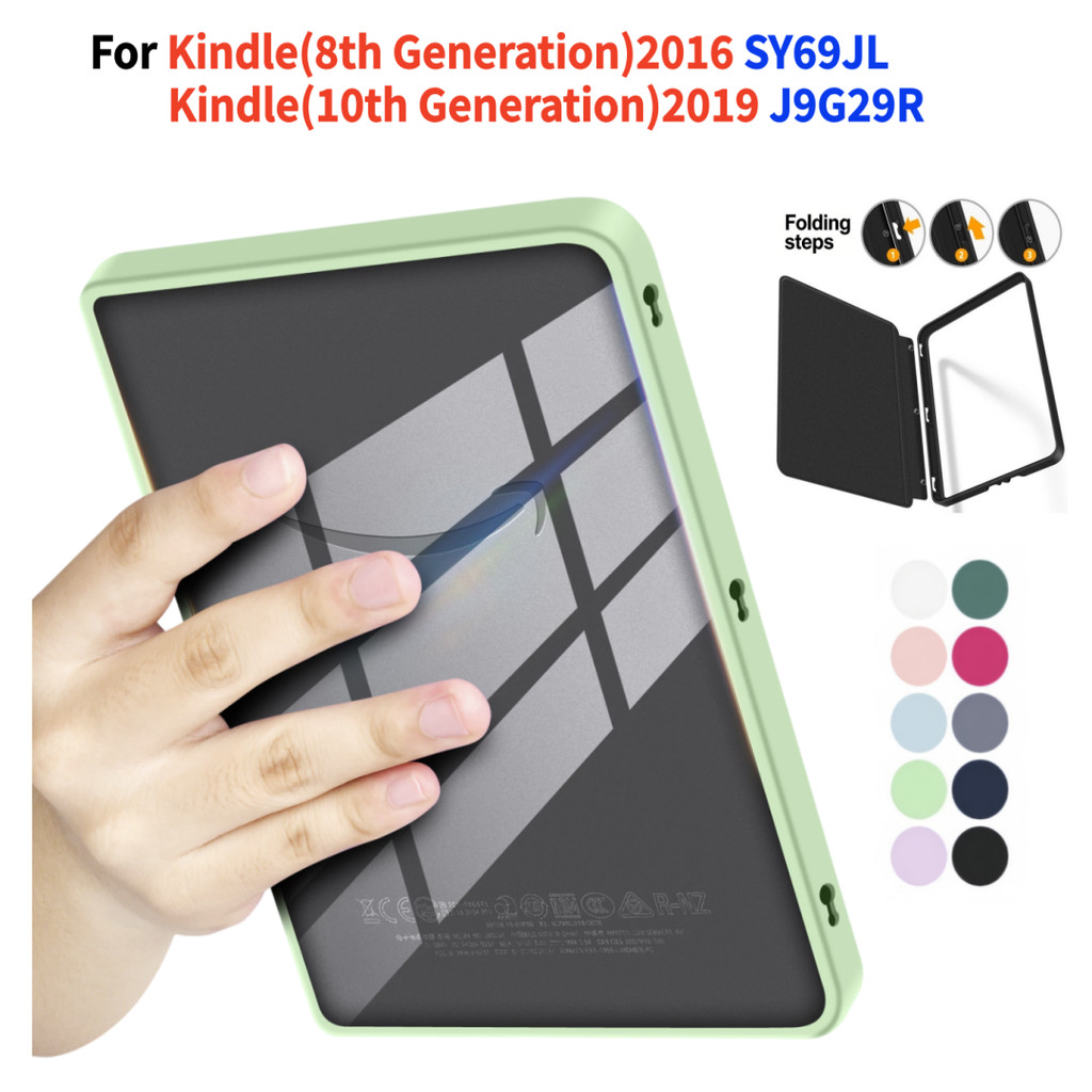Dành cho Kindle (Thế hệ thứ 8) 2016 SY69JL Kindle (Thế hệ thứ 10) 2019 J9G29R Acrylic Clear Flip Cov