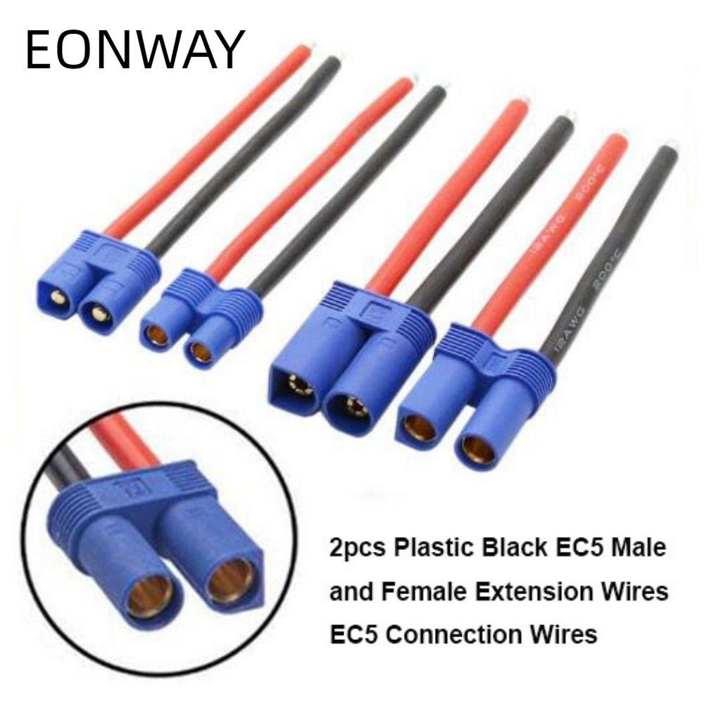 EONWAY 2 Dây Nối Dài, EC5 Nam Nữ Đen EC5 Dây Kết Nối EC5, Nhựa 6 Kiểu Dây Kết Nối Khởi Động Khẩn Cấp