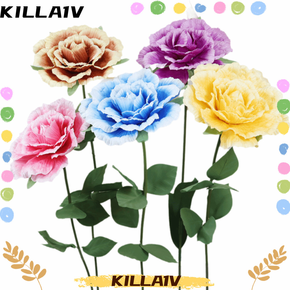 KILLA1V PE Foam Hoa hồng nhân tạo, Kích thước lớn Nhánh hoa hồng Đạo cụ chụp ảnh khổng lồ, 50cm PE F