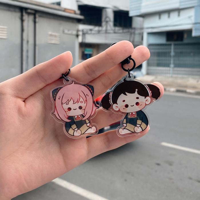 Spy x Family Plush Series Acrylic Keychain Gantungan Kunci Anya Loid - Anya