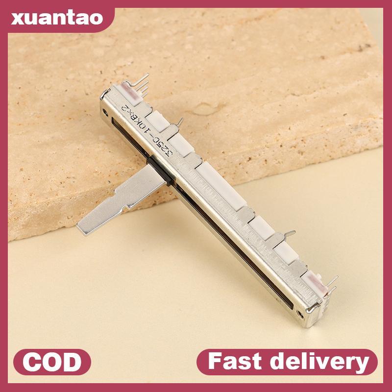 Xuantao 1Pc RS45 Series Thẳng Slip Potentiometer Pitch Tempo Fader 10KB × 2 DCV1024 Tổng Chiều Dài 6
