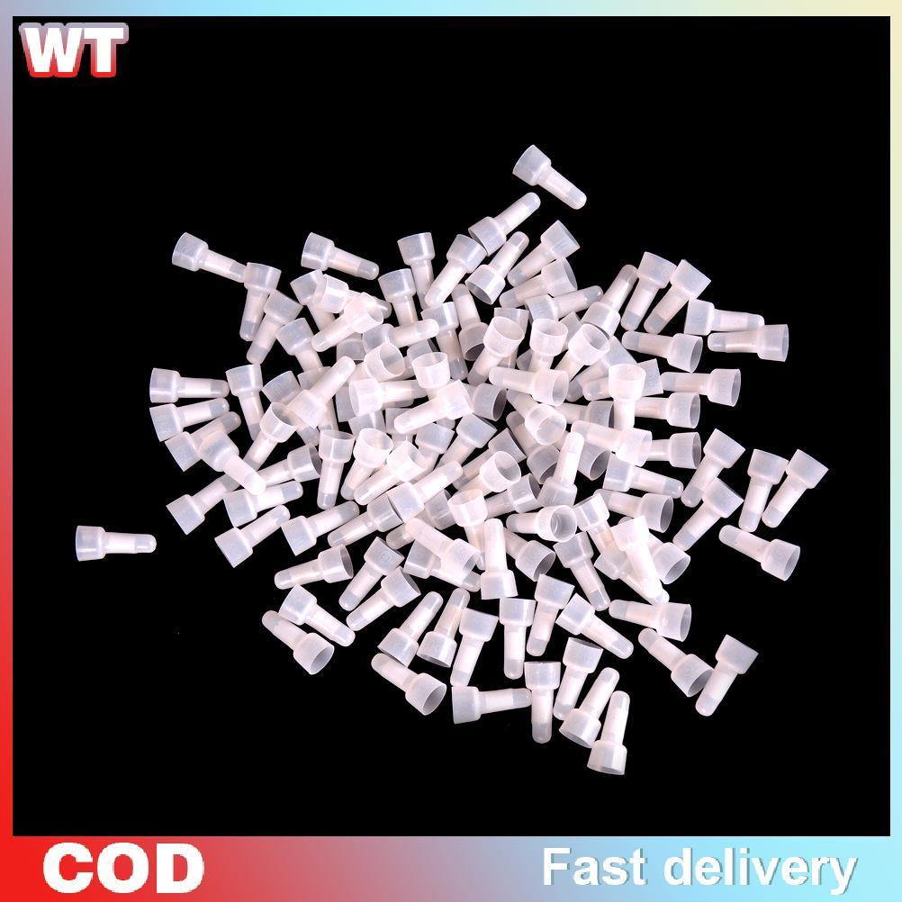 [WT] 100pcs Closed End Crimp Caps Electrical Wire Terminals Connector Cap AWG 16-14