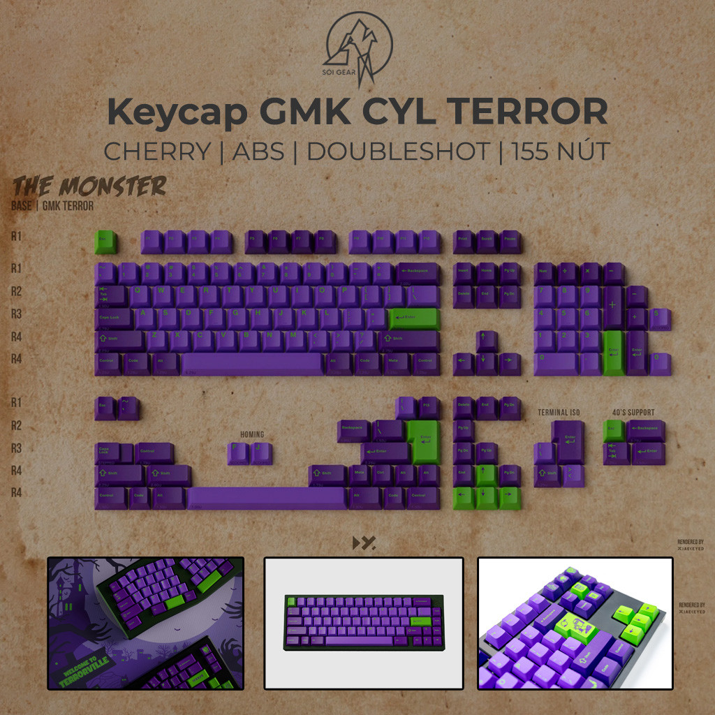 [HỎA TỐC HN - HCM] Keycap Cherry GMK CYL Terror ABS Doubleshot