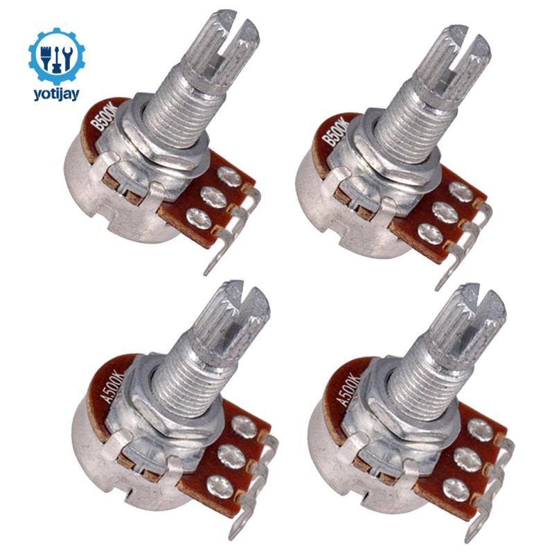 Nồi đo điện áp Guitar 18mm Trục dài 500K, 4 gói A500K & B500K