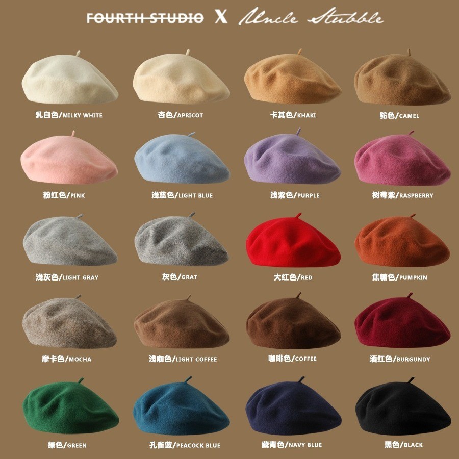 Mũ beret da Satomi Ishihara - Phong cách retro nghệ sĩ dành cho nữ