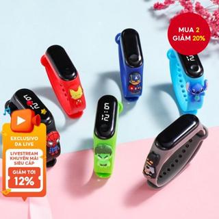 Quà Tặng Cho Trẻ Em Hoạt Hình Trẻ Em Đồng Hồ LED Thể Thao Kỹ Thuật Số Đồng Hồ Đeo Tay Chống Thấm Nước Người Nhện Pikachu Cho Bé Trai Bé Gái Trường Học