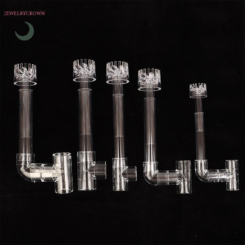 [jewelrycrown] 1 Bộ DIY Clear Aquarium Skimmer Acrylic Lily Spin Inflow Outflow Water Plant Tank Fil