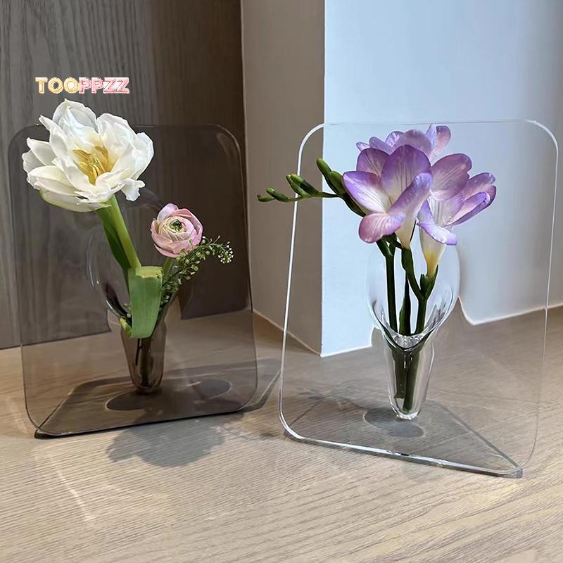 tooppzz Acrylic Photo Frame Vase Flower Holder for Office Home Wedding Decor new