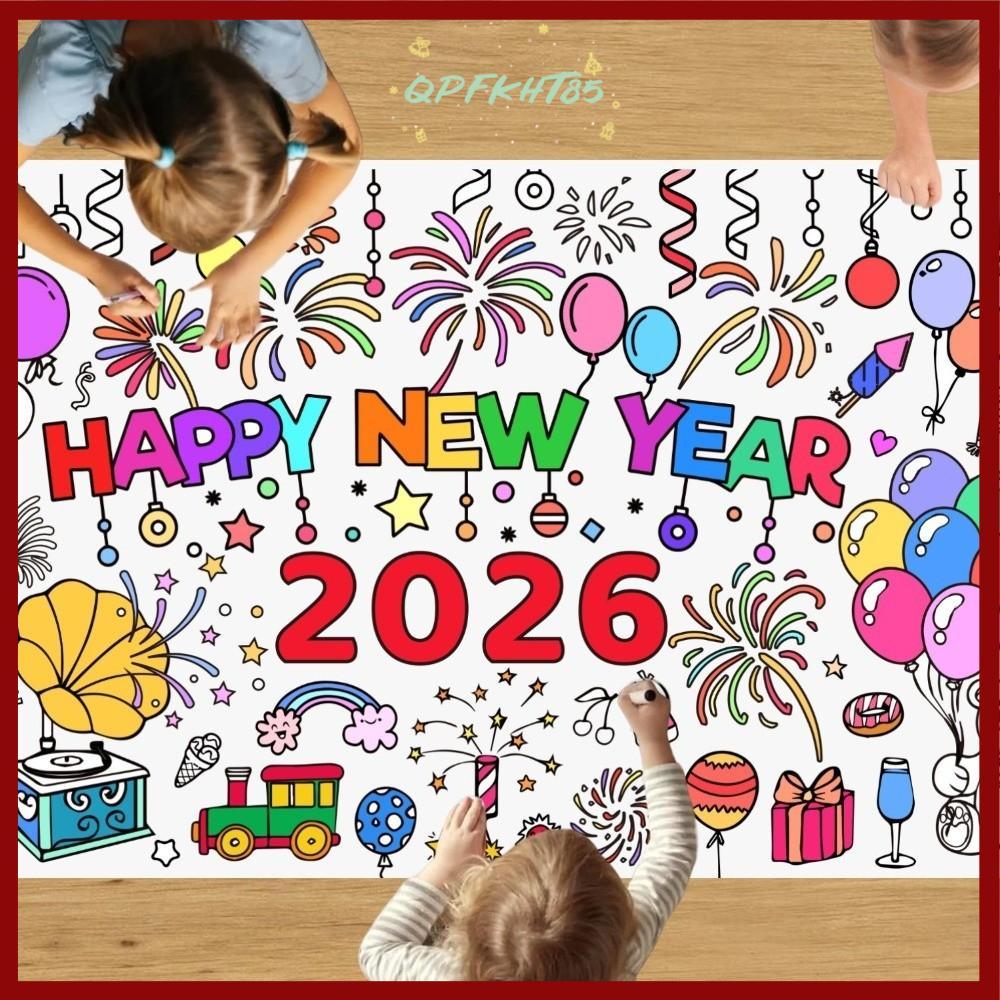 QPFKHT85 Áp phích tô màu khổng lồ, Doodle Art Craft Doodle Art Banner, Hoạt động sáng tạo DIY Colori