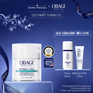   MỚI - VOUCHER SVIP 20%  Kem dưỡng tái tạo & trẻ hóa da ban đêm Obagi Medical Retinol + PHA  50ml  