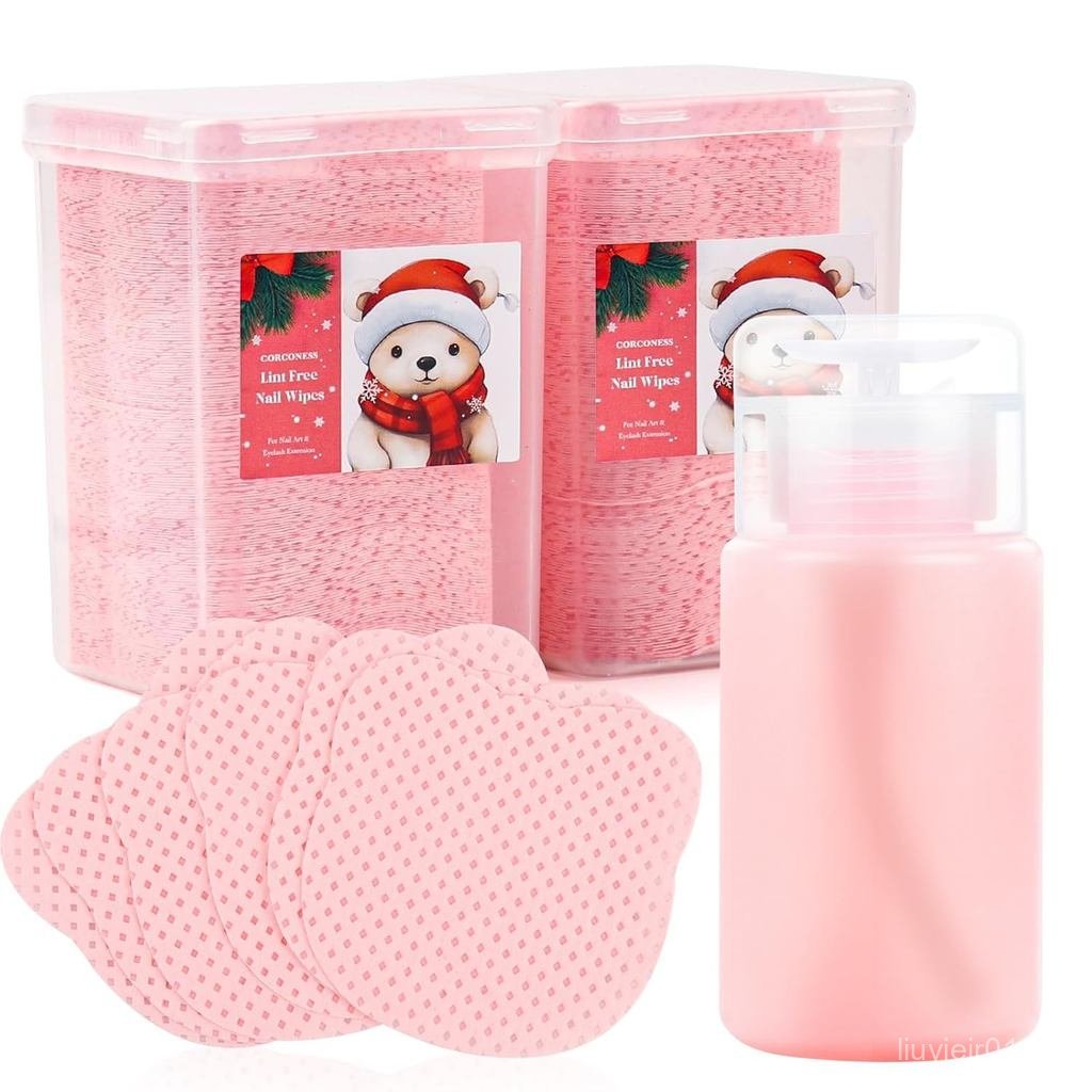 400 Chiếc Khăn Lau Móng Tay Không Lint Có Hộp Đựng - Khăn Lau Sơn Móng Tay Gel Với Hộp Đựng Acetone 