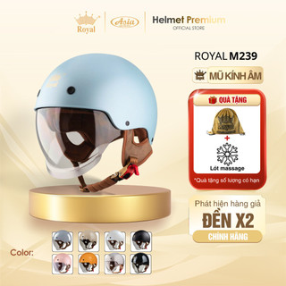  Mũ Bảo Hiểm Nửa Đầu Royal M239 Kính Âm Nón Bảo Hiểm 1 2 Kính Màu Trà Chống Nắng Bảo Hành 1 Năm 